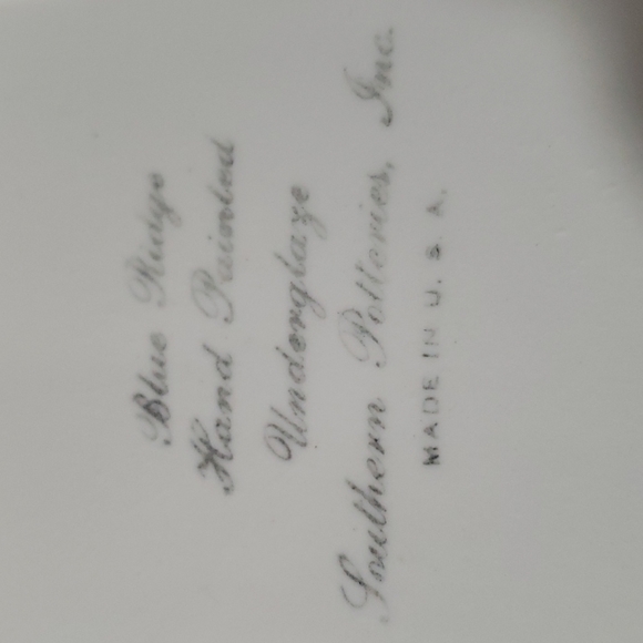 BLUE RIDGE Handpainted Underglazed Flower Southern Potteries Delicate Coasters. - Picture 2 of 4